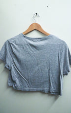 Vintage Grey Superman crested logo womens crop top size UK 10