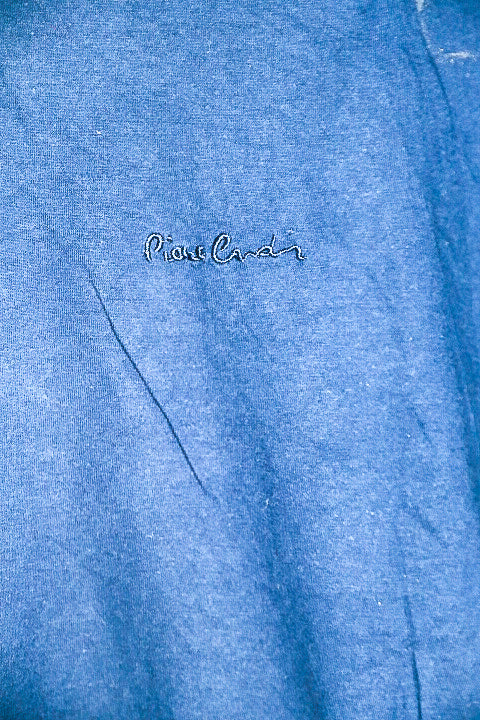 Vintage men Pierre Cardin Navy blue plain tees in L|L30 W22|SKU 6570