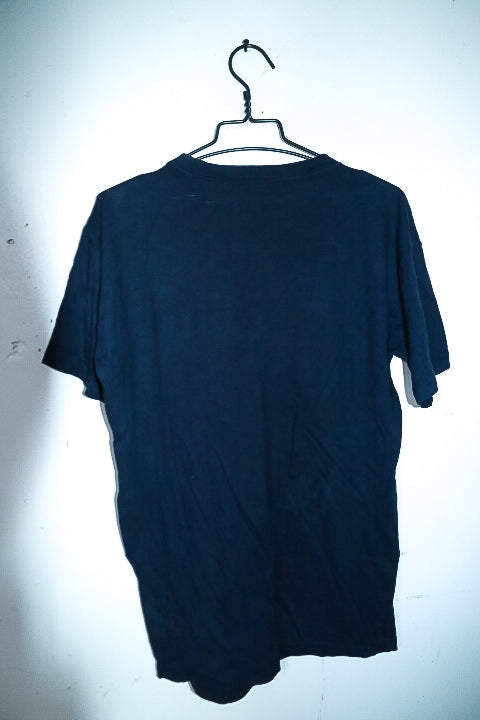 Vintage men Pierre Cardin Navy blue plain tees in L|L30 W22|SKU 6570