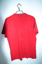 Vintage men Erima logo print red short sleeve tees in M|L29 W19|SKU 6571