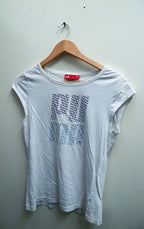 Vintage white puma regular fit short sleeve medium tees