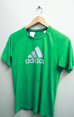 Vintage green adidas logo mens medium regular fit tees