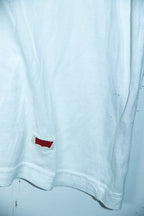 Vintage men's Levi's white V-neck plain tees in L|L30 W23|SKU 6572