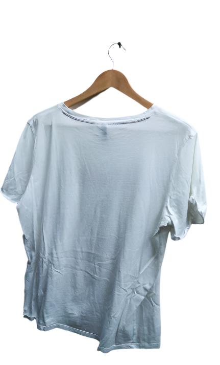 vintage white L'amour print short sleeve tees