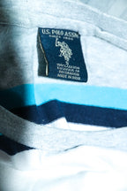 Vintage men U.S. Polo ASSN multi Stripe T-shirt in S|L26 W16|SKU 6574