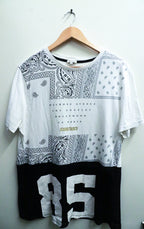 Vintage colour block melrose avenue los angeles hollywood print with 85 crest medium tees