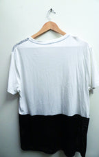 Vintage colour block melrose avenue los angeles hollywood print with 85 crest medium tees