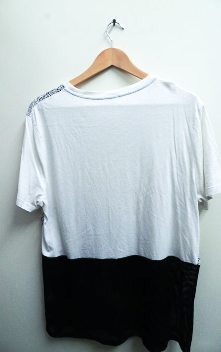 Vintage colour block melrose avenue los angeles hollywood print with 85 crest medium tees