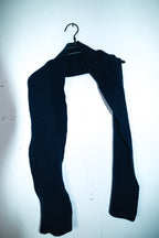 Vintage women Le Bonnet scotland wool Angora navy blue scarf|L70 W9|SKU 6576