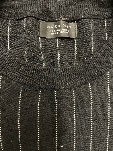 Rubynee Vintage y2k mens striped black zara sweatshirts