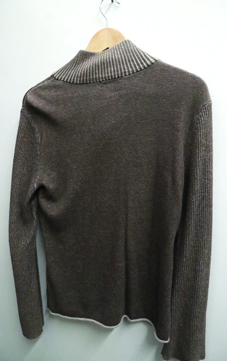 Vintage brown calvin klein jeans large Truck Neck Jumper