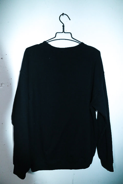 Vintage men Fabric bear graphics 90's black sweatshirt in M|L30 W23|SKU 6580