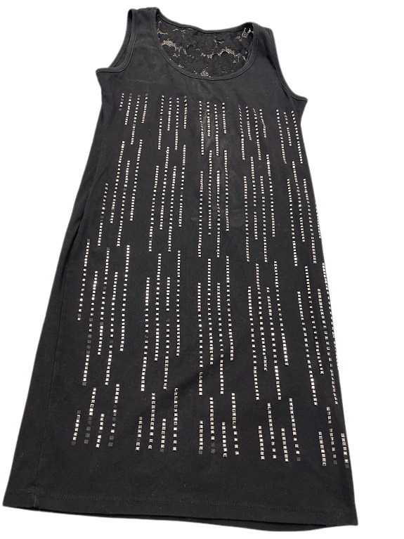 Rubynee Vintage y2k casual o-neck black sleeveless dress