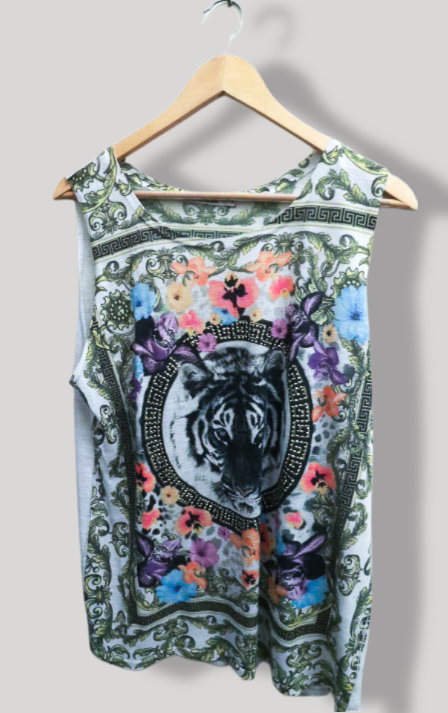 Vintage River island white A-line womens top size 6
