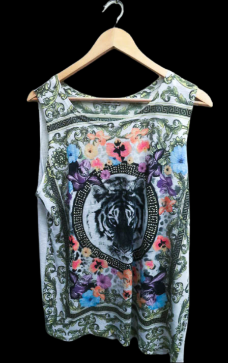 Vintage River island white A-line womens top size 6