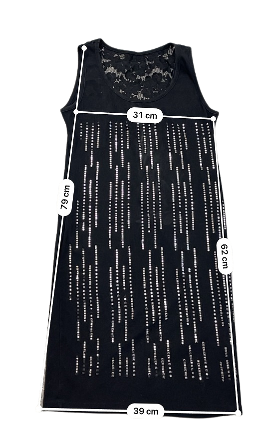 Rubynee Vintage y2k casual o-neck black sleeveless dress