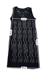 Rubynee Vintage y2k casual o-neck black sleeveless dress