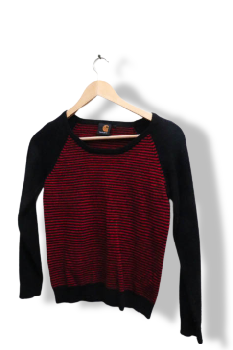 Vintage Carhatt red stripped and black long sleeve tshirt