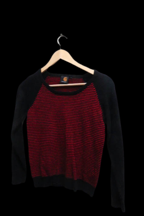 Vintage Carhatt red stripped and black long sleeve tshirt