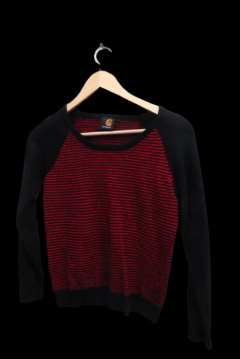 Vintage Carhatt red stripped and black long sleeve tshirt