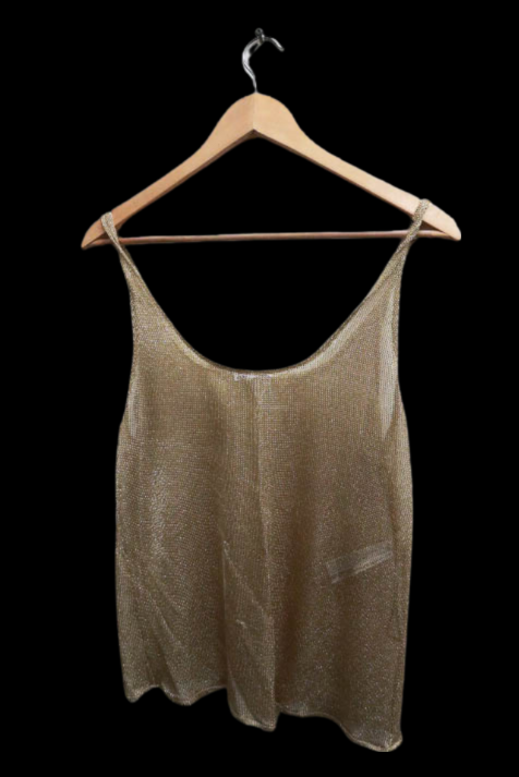 Vintage Nouvelle Seamless lace trim ribbed medium v-neck grey tank top –  weighnpayclothingstore