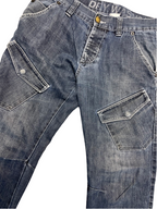 Rubynee Vintage y2k regular fit mens blue jeans trouser
