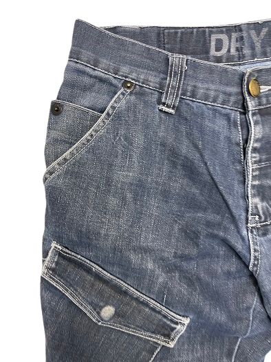 Rubynee Vintage y2k regular fit mens blue jeans trouser