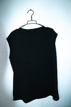 Vintage men Black Grunge Skull graphics oversize tank top 2XL|L30 W27|SKU 6583