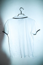 Vintage women MCS Limited edition collection plain white short sleeve polo in M|L26 W20|SKU 6584