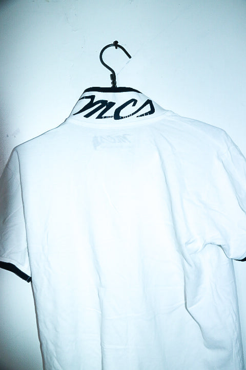 Vintage women MCS Limited edition collection plain white short sleeve polo in M|L26 W20|SKU 6584