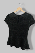 vintage black shortsleeve womens top