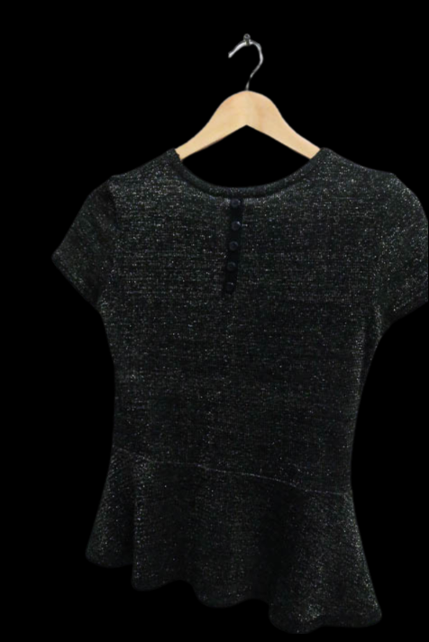 vintage black shortsleeve womens top