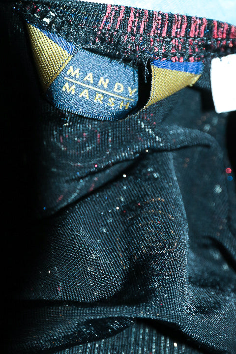 Vintage women Mandy Marsh beaded geometric multi long sleeve jacket top UK 12|L30 W20|SKU 6585