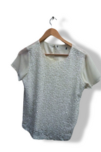 Vintage off white sequin womens top size M