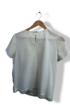 Vintage off white sequin womens top size M