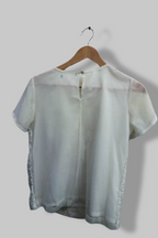 Vintage off white sequin womens top size M