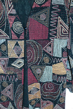 Vintage women Mandy Marsh beaded geometric multi long sleeve jacket top UK 12|L30 W20|SKU 6585