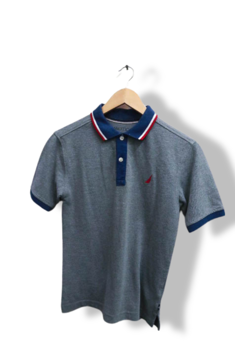 Vintage Nautica grey mens polo shirt size XS