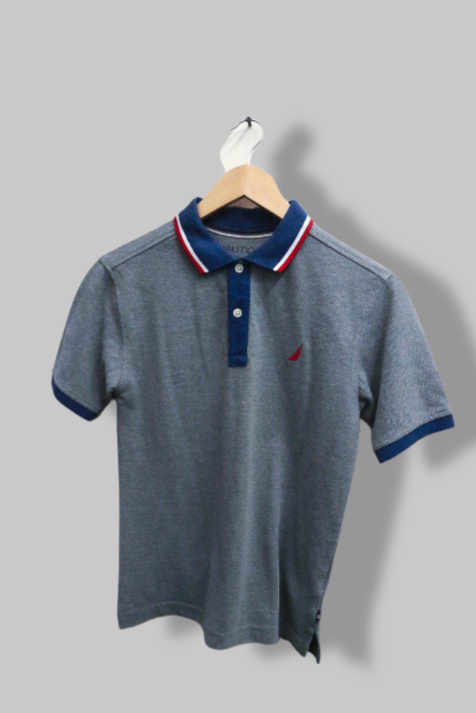 Vintage Nautica grey mens polo shirt size XS