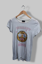 Vintage white current mood graphics small tshirt