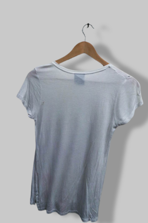Vintage white current mood graphics small tshirt