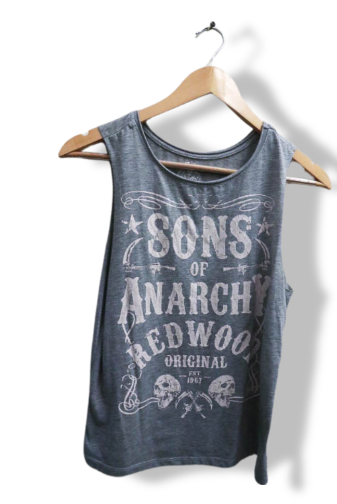 Vintage grey son of anarchy redwood graphics tank top uk 10