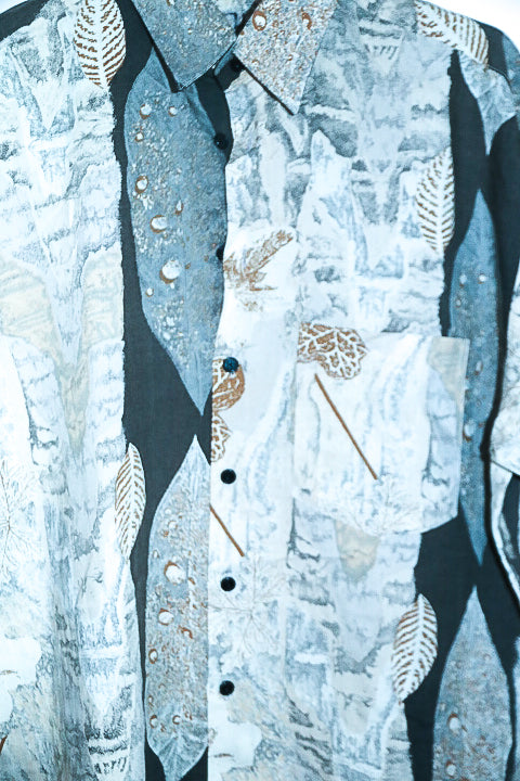 Vintage men multi hawaiin abstract 90's short sleeve shirt in L|L33 W24|SKU 6587