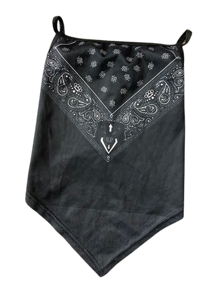 Rubynee Vintage y2k Black Neck Gaiter Face Mask Women Men