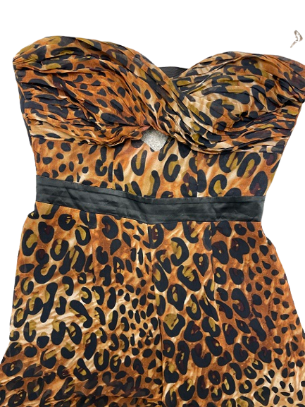 Rubynee Vintage y2k Brown Leopard print Sleeveless women jumpsuit size 8