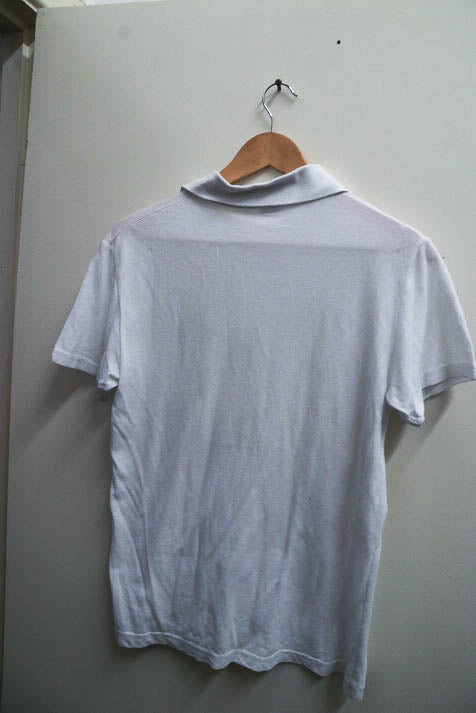 Vintage Lacoste original white medium mens polo shirt