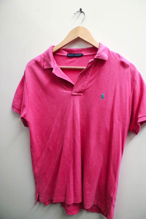 Vintage womens pink polo ralph lauren polo shirt size M