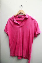 Vintage womens pink polo ralph lauren polo shirt size M