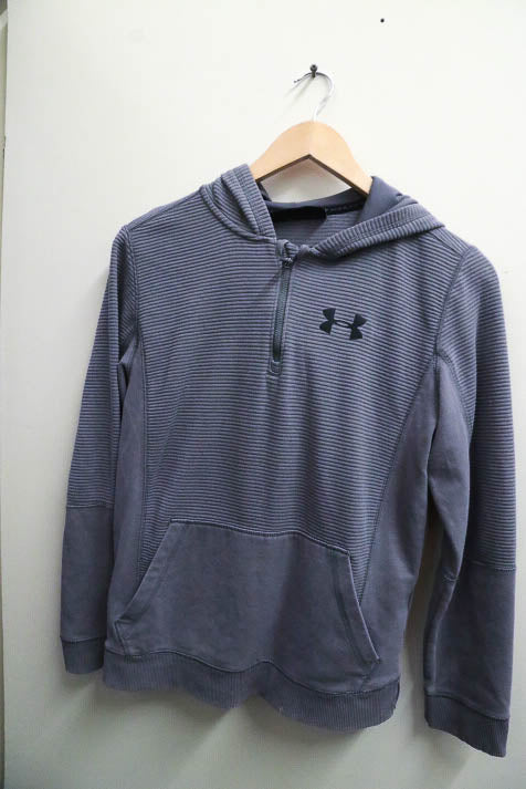 Vintage Under Armour womens fitted grey hoodie size M