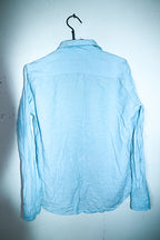 Vintage men GAP sky blue long sleeve plain regular fit shirt in M|L29 W22|SKU 6595